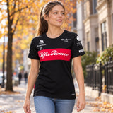 Tricou de echipă de damă Alfa Romeo F1 Team – negru – fotografie ilustrativă (AI)