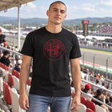 Tricou Alfa Romeo Serpentine – negru – fotografie ilustrativă (AI)