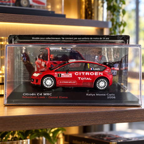 Machetă Citroën C4 WRC Loeb – Monte Carlo 2008 – fotografie ilustrativă (AI)
