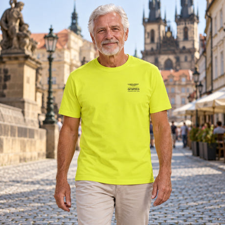 Aston Martin F1 Team GRAPHIC Fan T-Shirt – Light Yellow – illustrative photo (AI)
