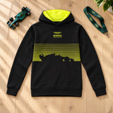 Hanorac pentru fani pentru copii Aston Martin F1 Team GRAPHIC – negru – 152 cm – fotografie ilustrativă (AI)