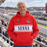 Hanorac Ayrton Senna Legend – roșu – fotografie ilustrativă (AI)