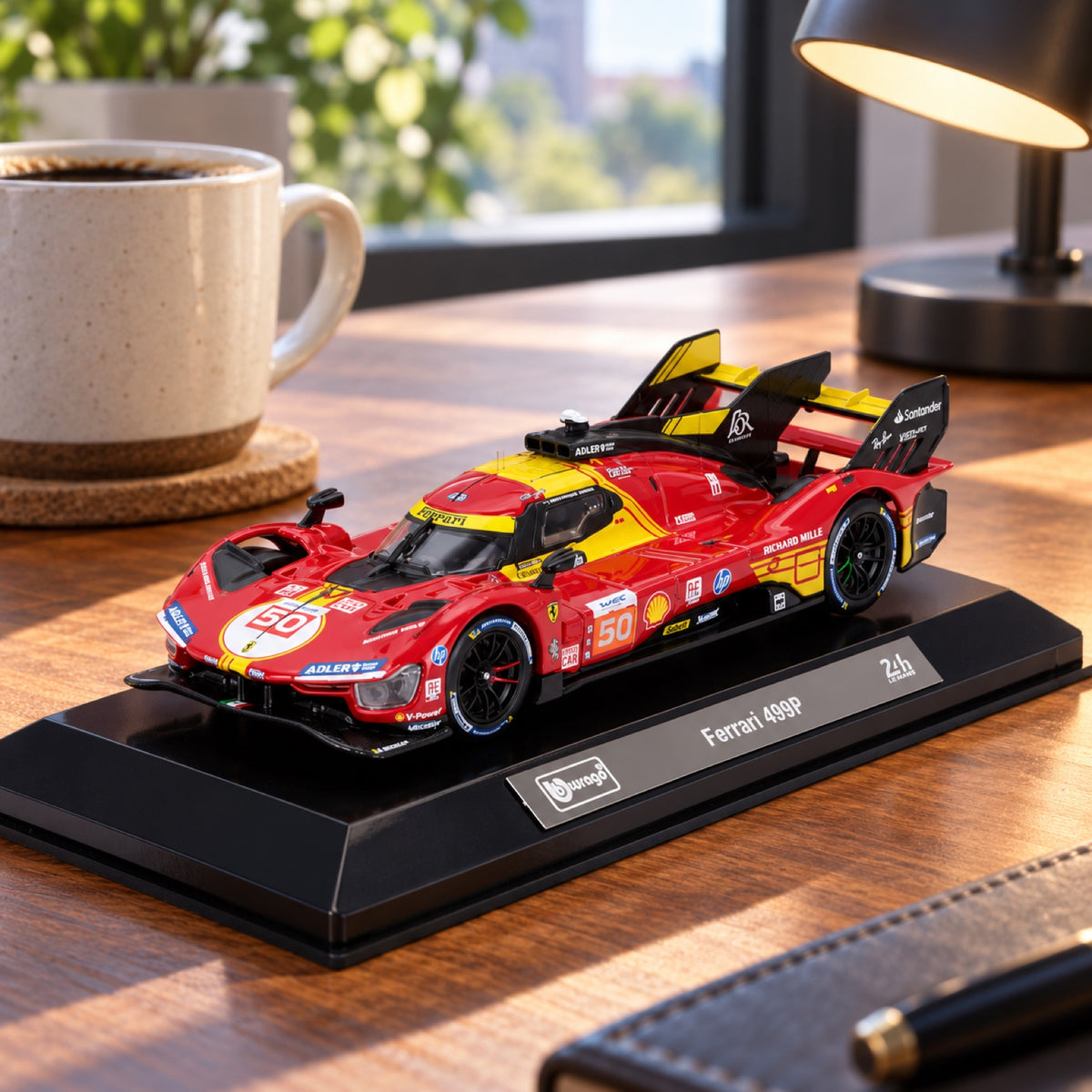Machetă Ferrari 499P #50 Le Mans 2024 Winner 1:43 – Bburago – fotografie ilustrativă (AI)