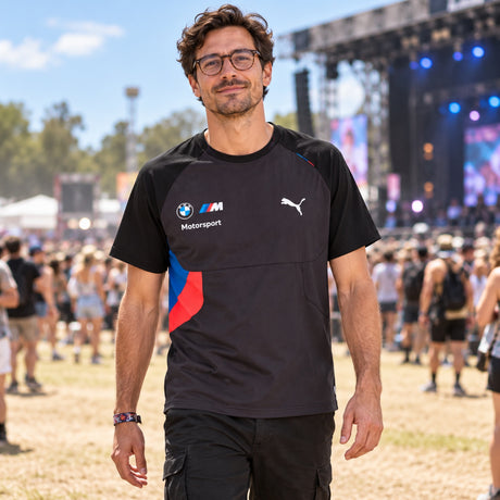 Tricou de echipă BMW Motorsport x Puma – negru – fotografie ilustrativă (AI)