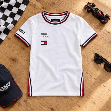 Tricou pentru copii Cadillac F1 x Tommy Hilfiger – ediție de echipă – fotografie ilustrativă (AI)