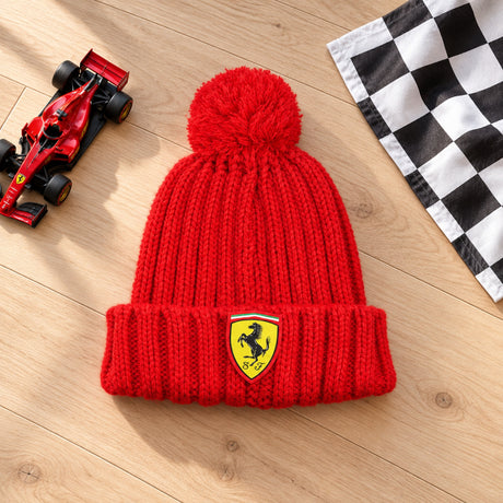 Ferrari Kids' Bobble Hat with Logo – illustrative photo (AI)