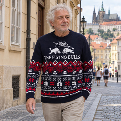 Pulover de iarnă The Flying Bulls – Winter Edition – fotografie ilustrativă (AI)