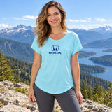 Tricou de damă Honda Motor – albastru – fotografie ilustrativă (AI)