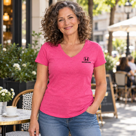 Tricou de damă Honda Motor – roz – fotografie ilustrativă (AI)