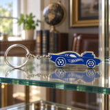 Breloc metalic Hot Wheels în formă de mașinuță cu logo – fotografie ilustrativă (AI)
