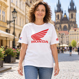 HRC Honda Fan T-Shirt with Large Logo – White – illustrative photo (AI)