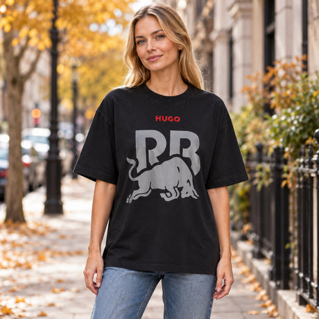 HUGO x Racing Bulls Casual T-Shirt – Black – illustrative photo (AI)