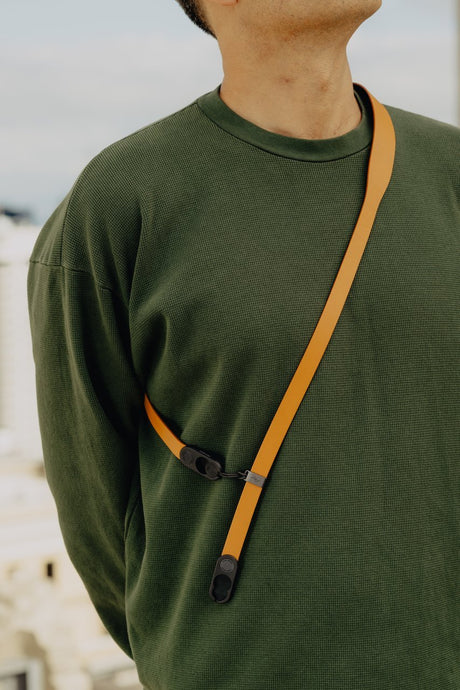 Peak Design Form - leather camera strap, long - Amber