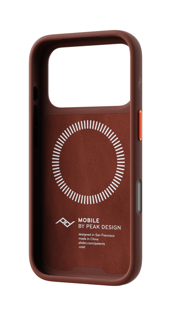 Peak Design Everyday Case Slimlink iPhone 18 Pro - Redwood Clarino
