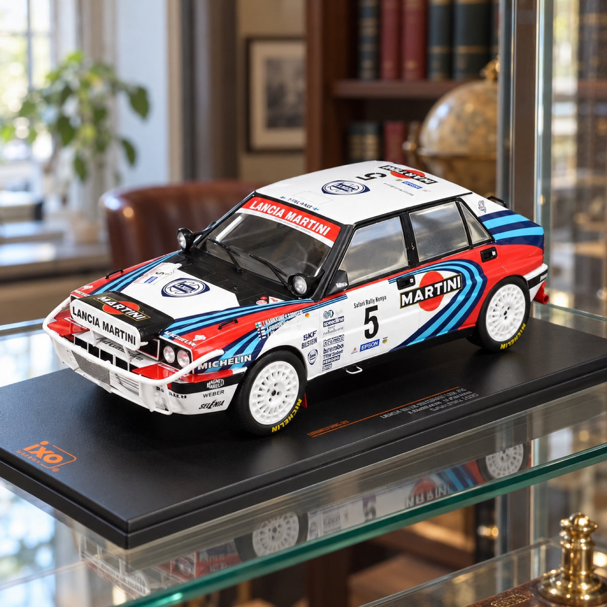 Machetă Lancia Delta Integrale – Kankkunen/Piironen, Safari Rally 1990 – fotografie ilustrativă (AI)