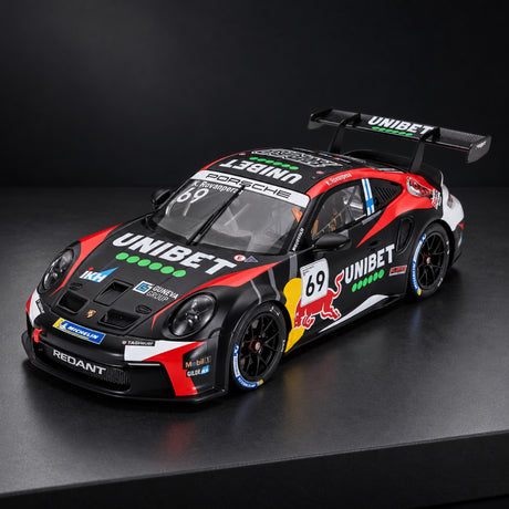 Machetă IXO Porsche 911 GT3 #69 – Porsche Cup, Zolder 2024 – fotografie ilustrativă (AI)