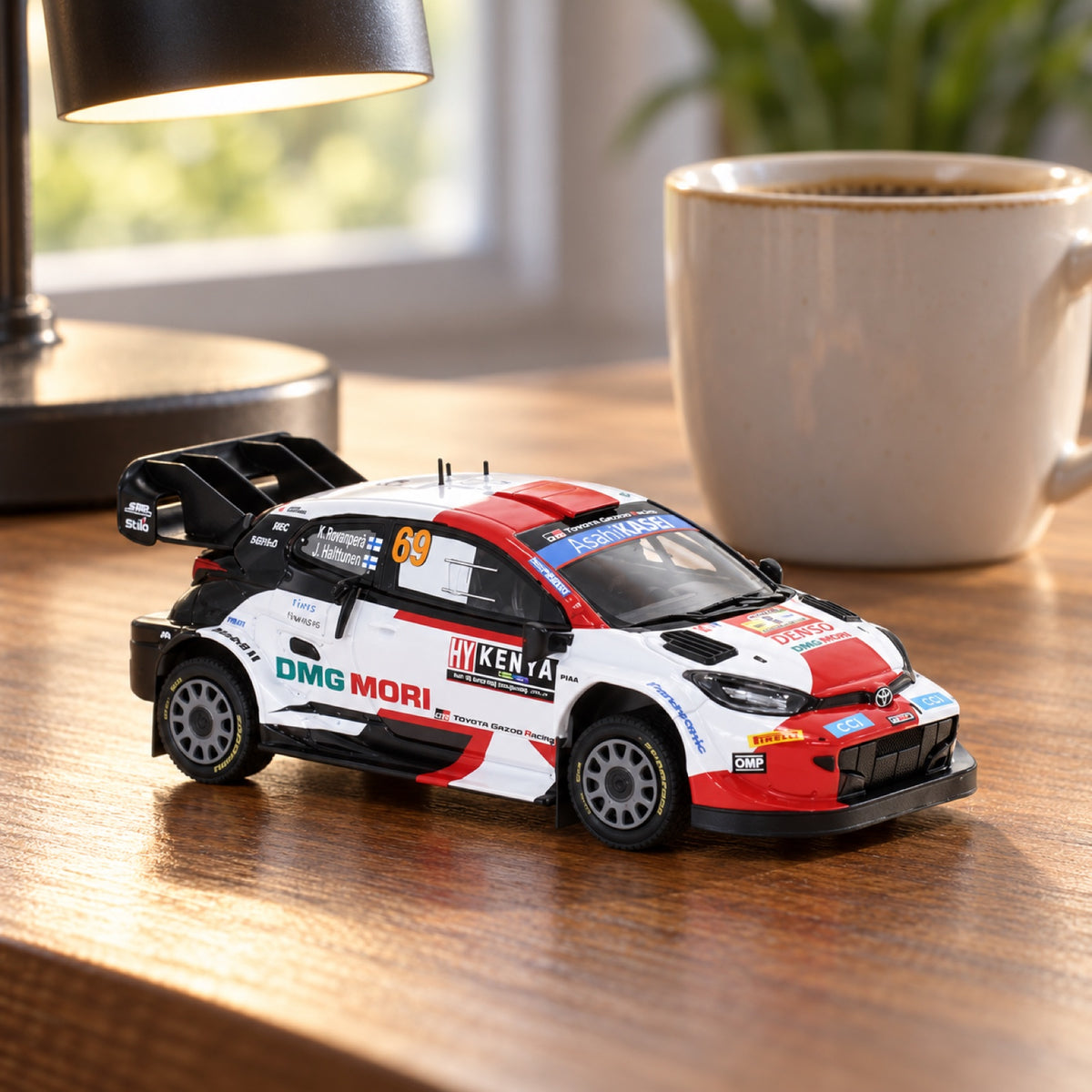 Toyota GR Yaris Rally1 Model, No.69, WRC, Safari Rally, K. Rovanperä/J. Halttunen, 2022 – illustrative photo (AI)