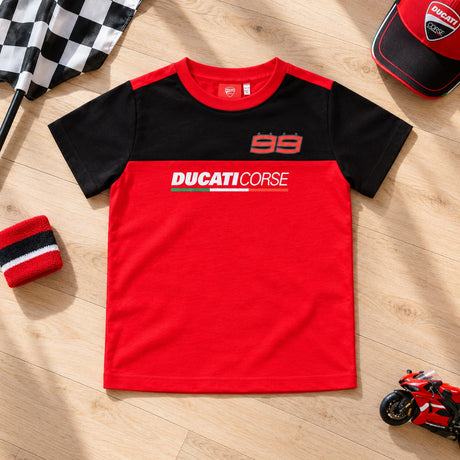 Tricou pentru copii Jorge Lorenzo DUCATI – fotografie ilustrativă (AI)