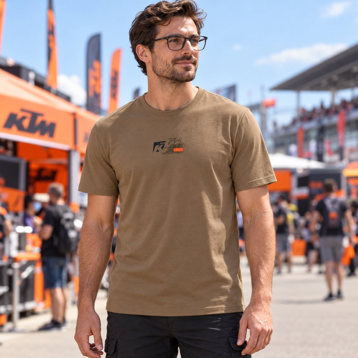 Tricou pentru fani KTM Racing ADVENTURE cu logo – fotografie ilustrativă (AI)