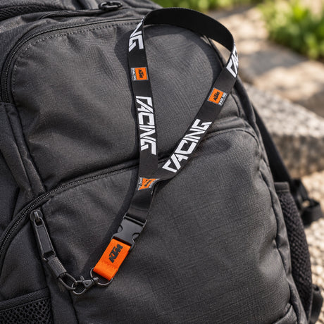 KTM Racing Carabiner Keyring with Logo – Black – illustrative photo (AI)