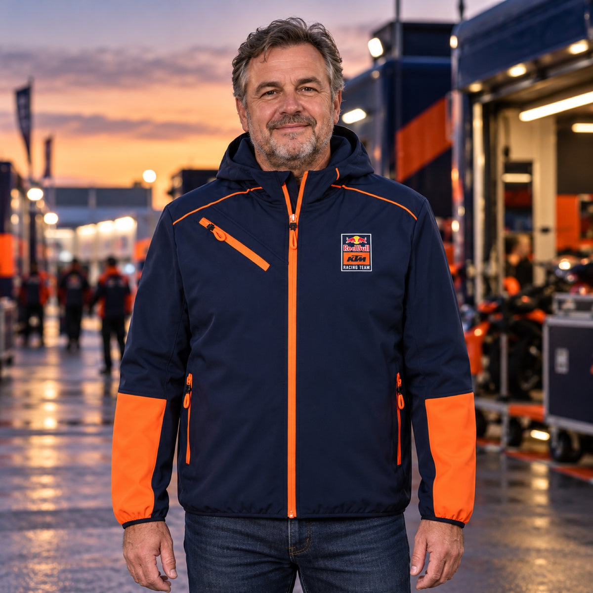 Geacă softshell KTM Red Bull Racing GRID – bleumarin – fotografie ilustrativă (AI)