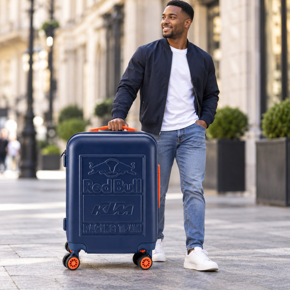 KTM Red Bull Racing GRID Suitcase – Navy Blue – illustrative photo (AI)