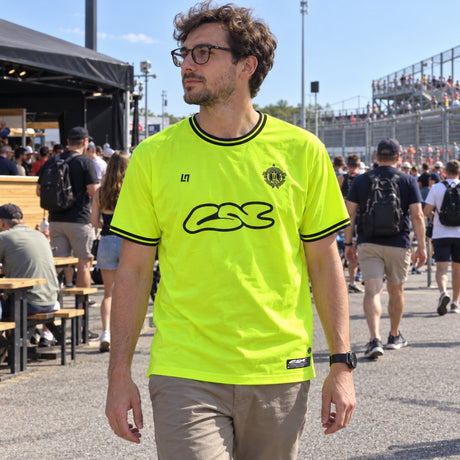 Lando Norris LN4 GRANDSTAND #1 T-Shirt – Neon Yellow – ilustrační foto (AI)