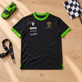 Tricou pentru copii Lamborghini Squadra Corse cu logo-urile sponsorilor – 9–12 ani – fotografie ilustrativă (AI)