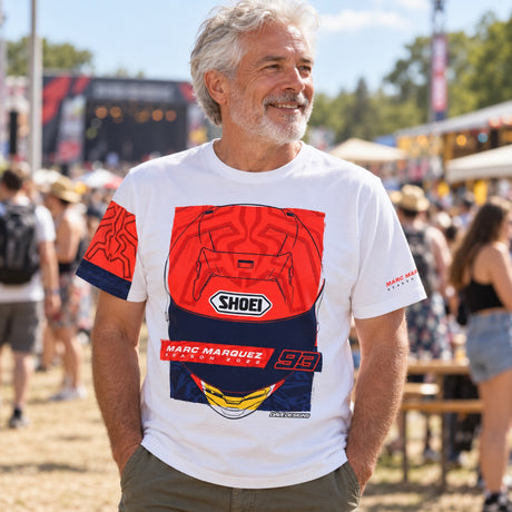 Tricou Marc Marquez Season Helmet – alb – fotografie ilustrativă (AI)