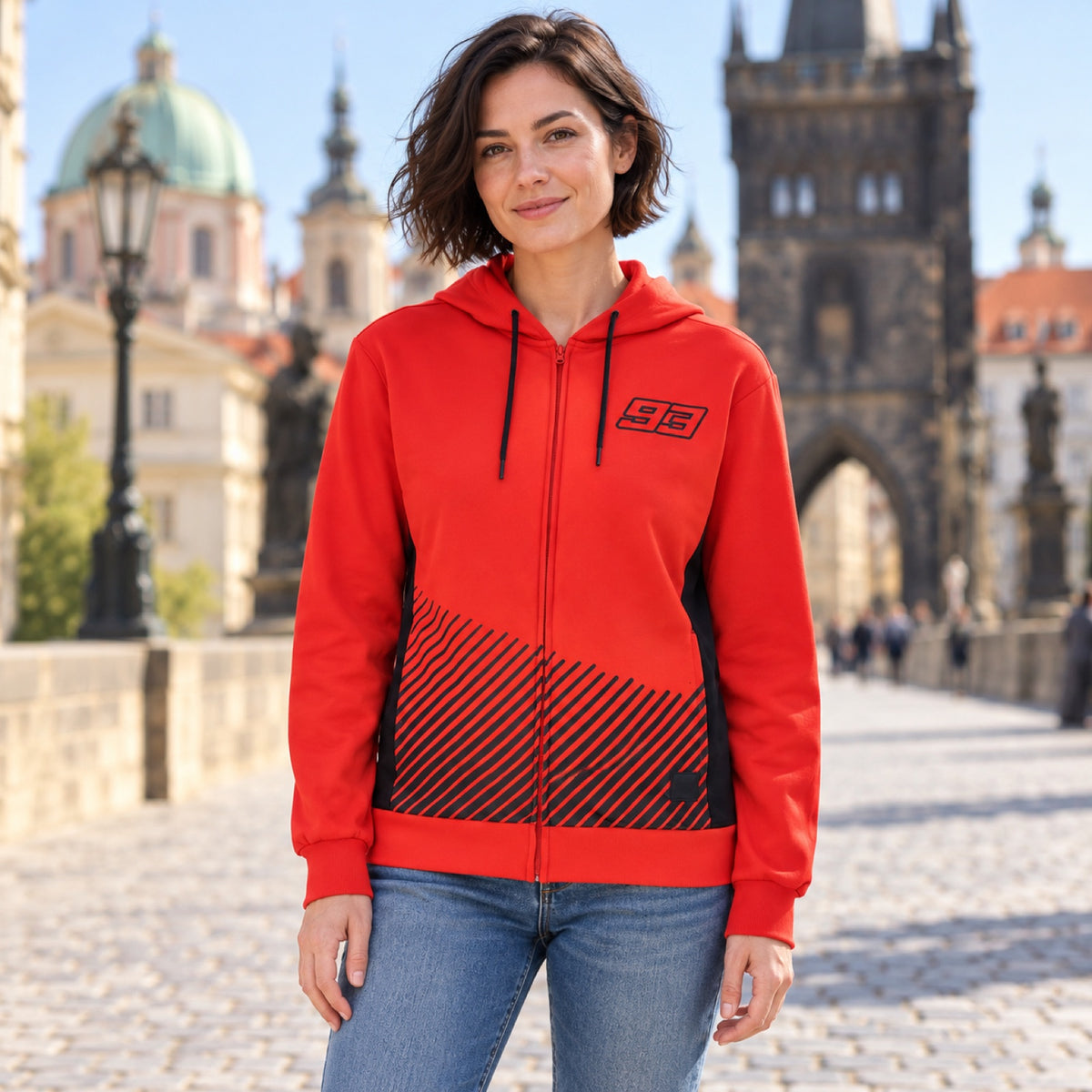 Hanorac casual Marc Marquez STRIPES 93 – fotografie ilustrativă (AI)