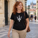 Maserati Men's T-Shirt with Large Trident Logo – Black – ilustrační foto (AI)