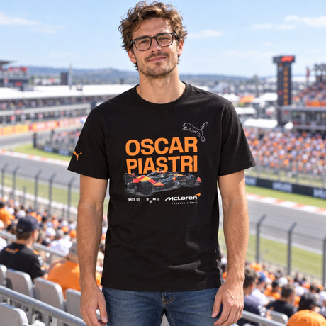 Oscar Piastri McLaren F1 T-Shirt – Black – Fan Edition – illustrative photo (AI)