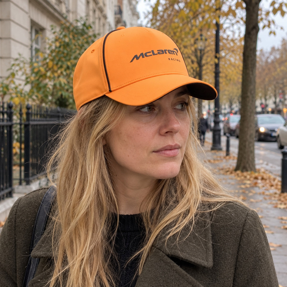 McLaren F1 Cap with Puma Logo – McLaren Racing – Orange – ilustrační foto 2 (AI)
