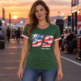 Tricou de damă Nicky Hayden cu logo – fotografie ilustrativă (AI)