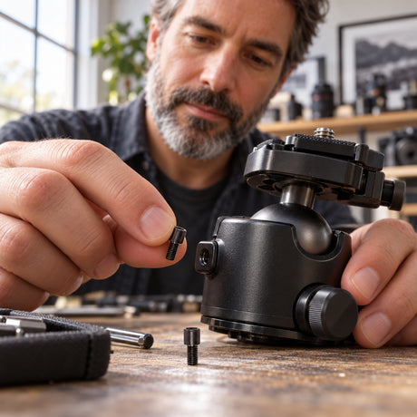 Peak Design set de șuruburi 2,5 mm pentru capul cu bilă – fotografie ilustrativă (AI)