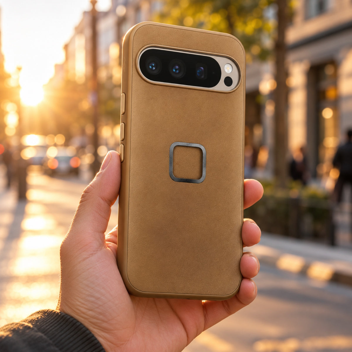 Peak Design Everyday Clarino Case – Google Pixel 9 Pro XL – Tan – fotografie ilustrativă (AI)