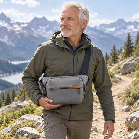 Peak Design Everyday Sling 6L v2 – Ash – fotografie ilustrativă (AI)