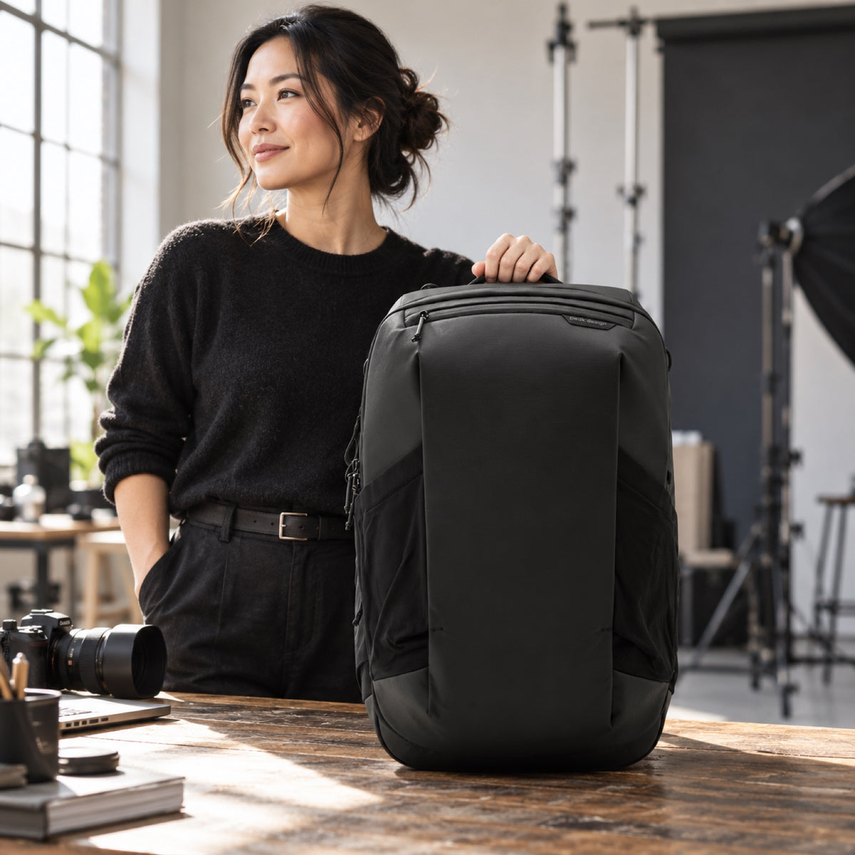 Peak Design Travel Backpack 2-in-1 40L – Black – fotografie ilustrativă (AI)