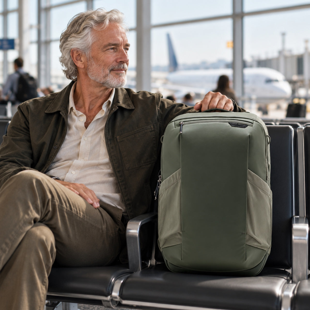 Peak Design Travel Backpack 2-in-1 40L – Sage – fotografie ilustrativă (AI)