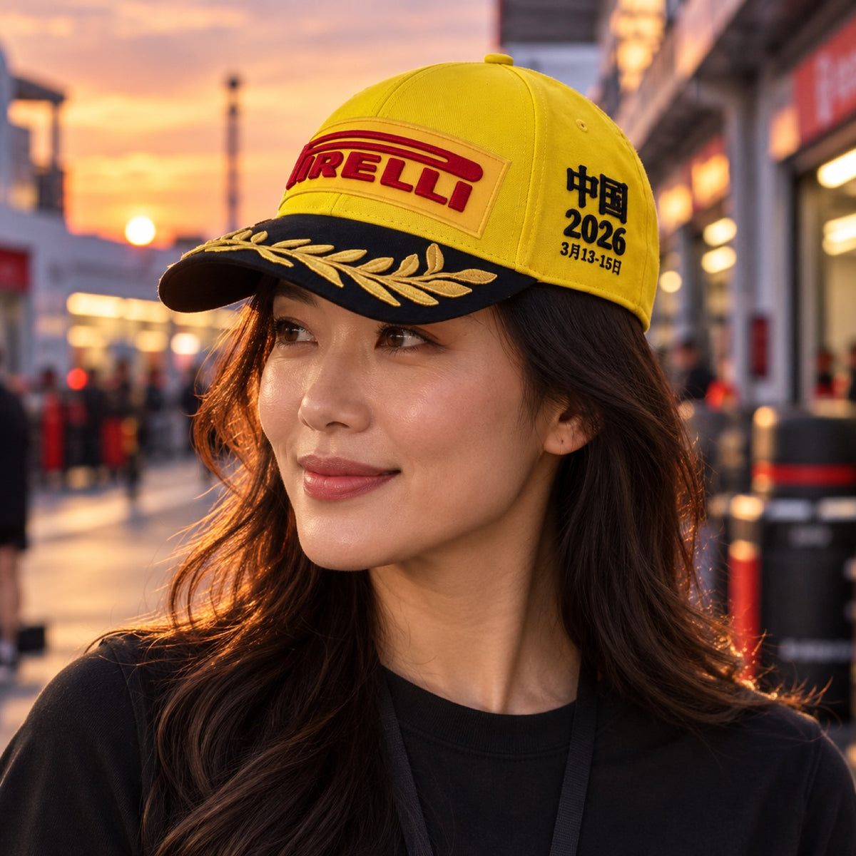 Șapcă Pirelli F1® – ediția CHINA 2026 – fotografie ilustrativă (AI)