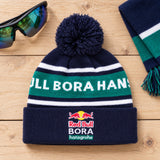 Red Bull Bora Hansgrohe Kids' Bobble Beanie – Navy Blue – illustrative photo (AI)