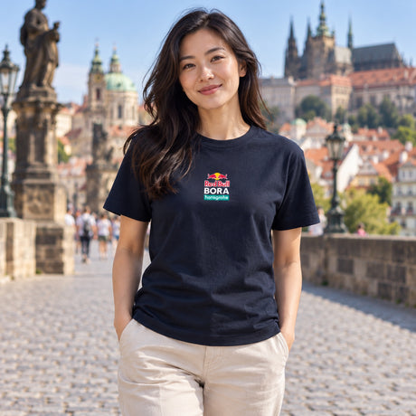 Tricou pentru fani Red Bull Bora Hansgrohe cu logo – bleumarin – fotografie ilustrativă (AI)