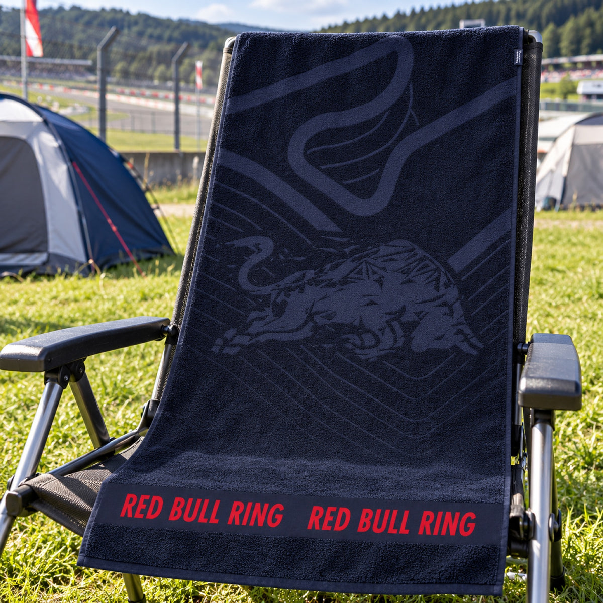 Red Bull Ring CIRCUIT Large Towel – Navy Blue – illustrative photo (AI)