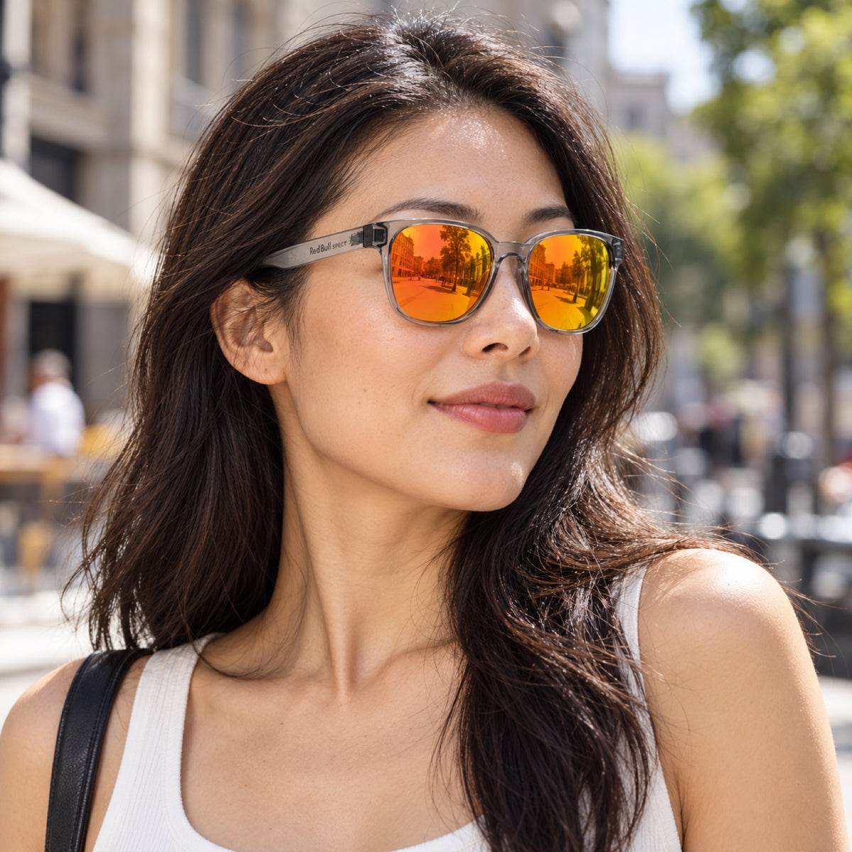 Red Bull Spect COBY Sunglasses – Grey, Orange Lenses – illustrative photo (AI)