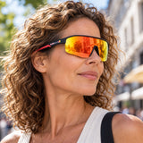 Red Bull Spect DUNDEE Sunglasses – Black with Orange Lens – illustrative photo (AI)