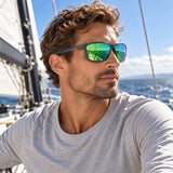 Red Bull Spect RAZE Sunglasses – Grey with Green Lenses – illustrative photo (AI)