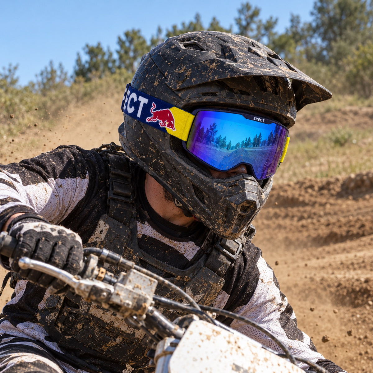 Red Bull Spect TORP Snowcross Goggles – Blue with Blue Lens – ilustrační foto (AI)