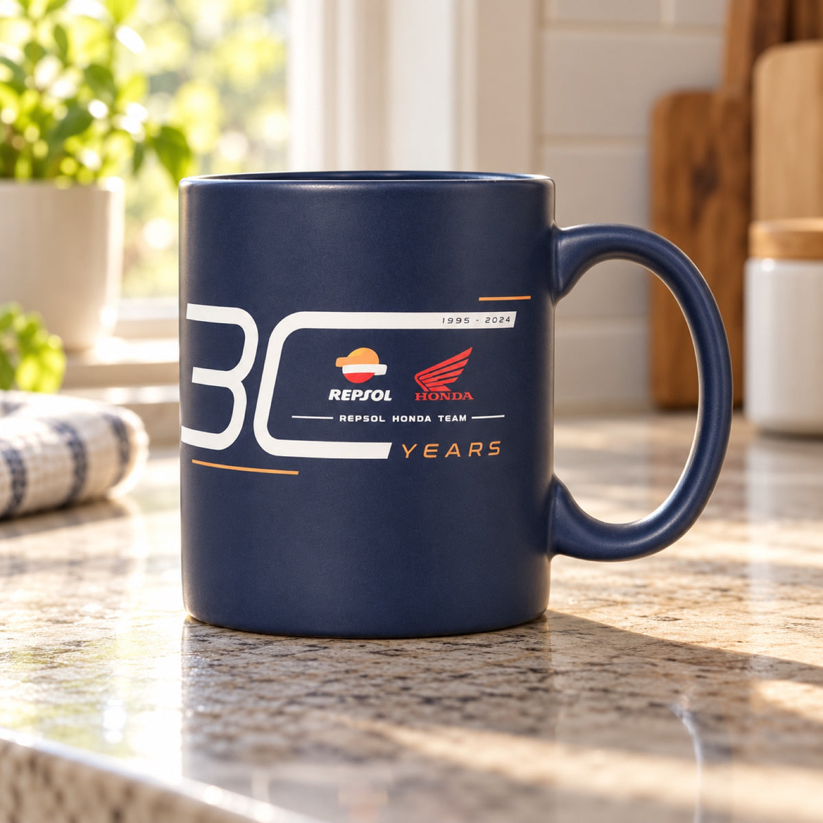 Repsol Honda Fan Mug – 30 Years Design – illustrative photo (AI)