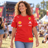 Carlos Sainz Scuderia Ferrari F1 Team T-Shirt – Red – illustrative photo (AI)