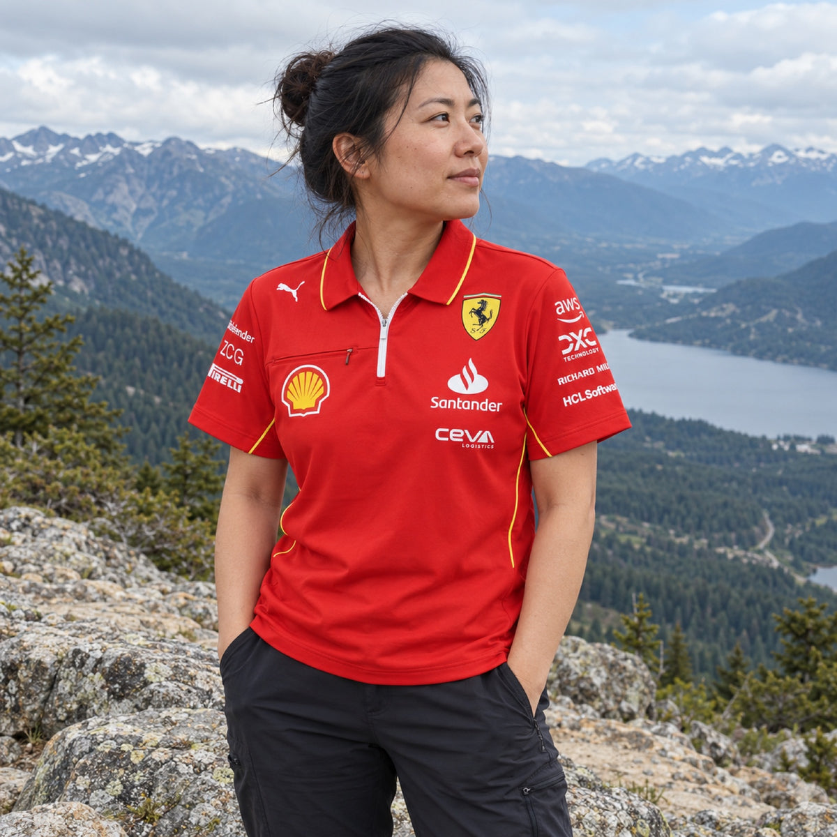 Scuderia Ferrari F1 PRO Team Polo – Red – ilustrační foto 2 (AI)